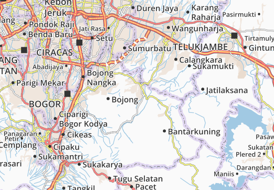 Kaart Plattegrond Jonggol