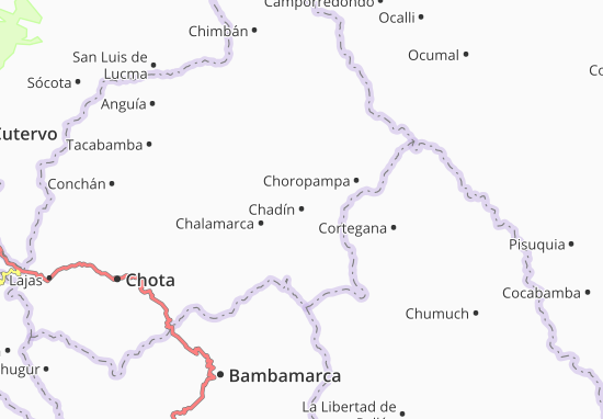 Karte Stadtplan Chadín