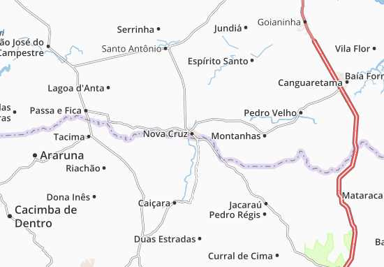 Karte Stadtplan Nova Cruz