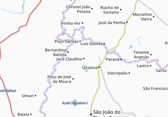 Mapa Joca Claudino
