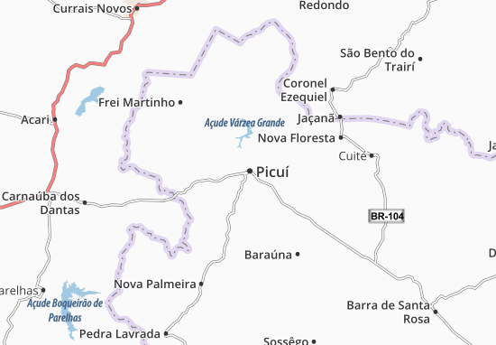 Mapa Picuí
