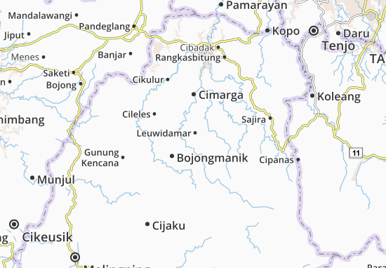 Karte Stadtplan Leuwidamar