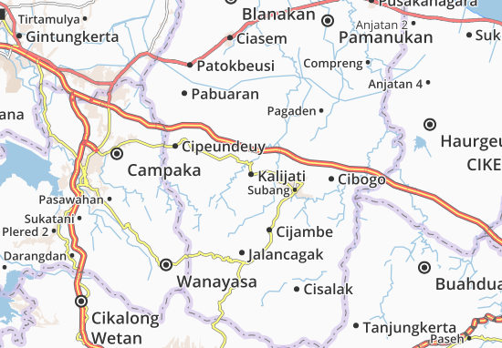 Karte Stadtplan Kalijati