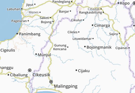 Karte Stadtplan Gunung Kencana