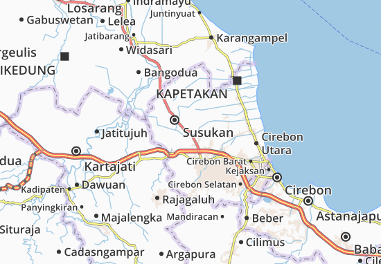 Karte Stadtplan Arjawinangun