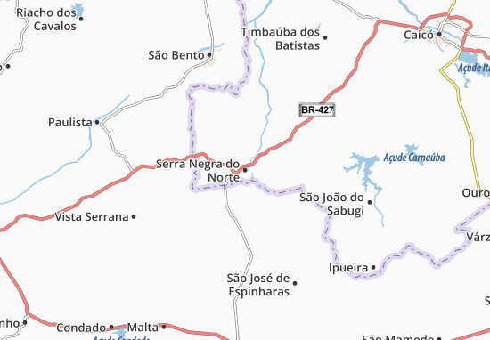Mapa Serra Negra do Norte