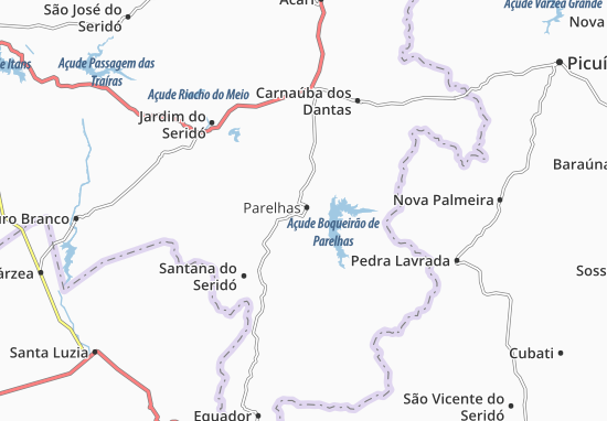 Parelhas Map