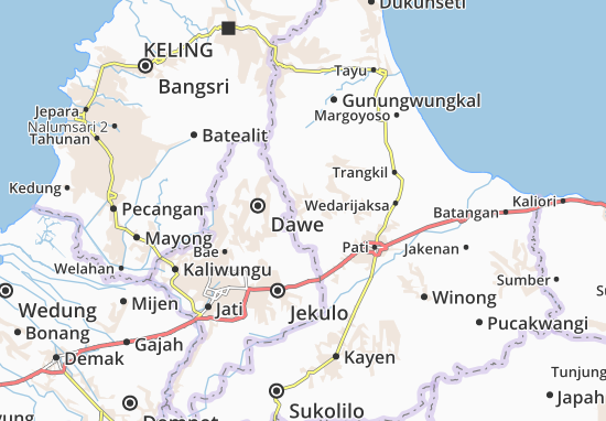 Karte Stadtplan Gembong