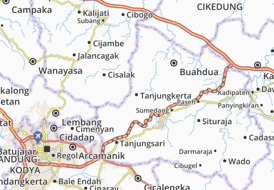 Karte Stadtplan Tanjungkerta