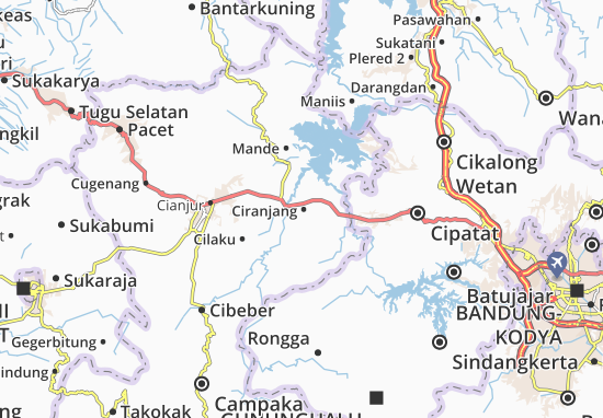 Karte Stadtplan Ciranjang
