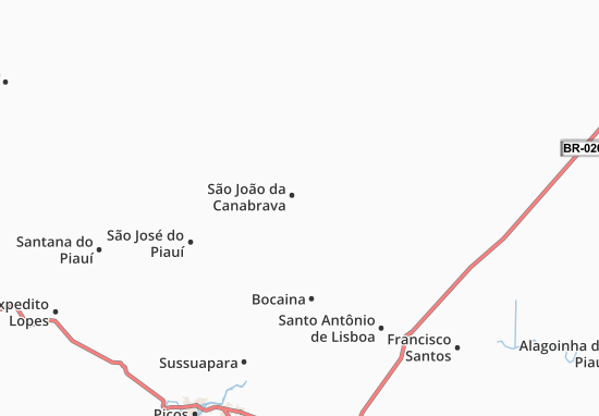 Kaart Plattegrond São Luis do Piauí