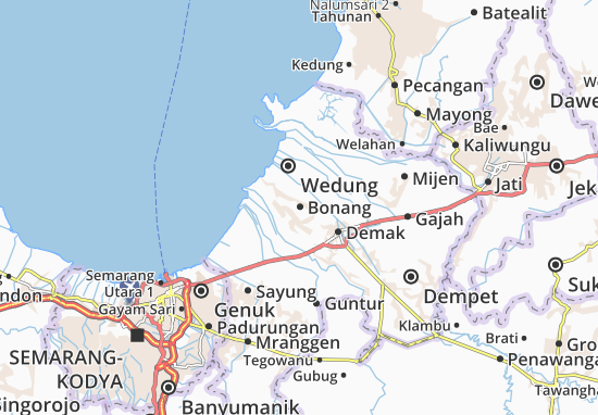 Karte Stadtplan Bonang