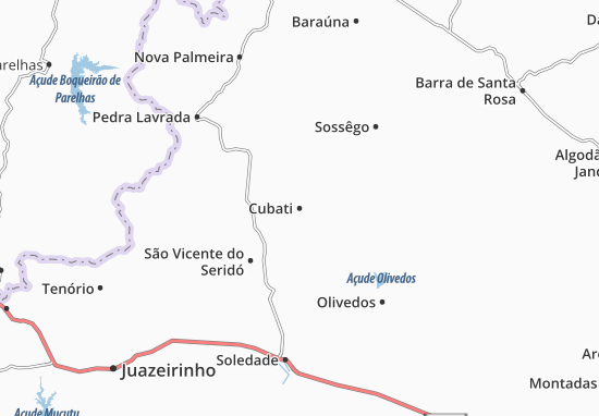 Mapa Cubati