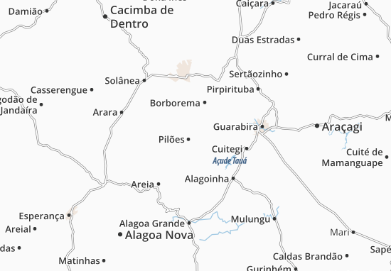 Karte Stadtplan Pilões