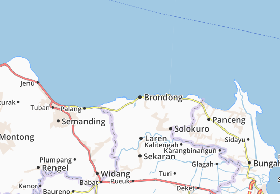 Karte Stadtplan Brondong