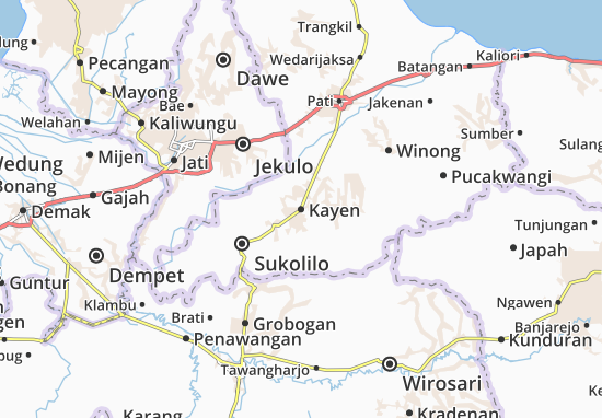 Mapa Kayen