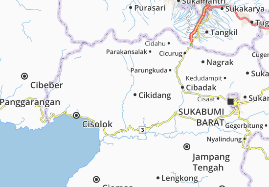 Karte Stadtplan Cikidang