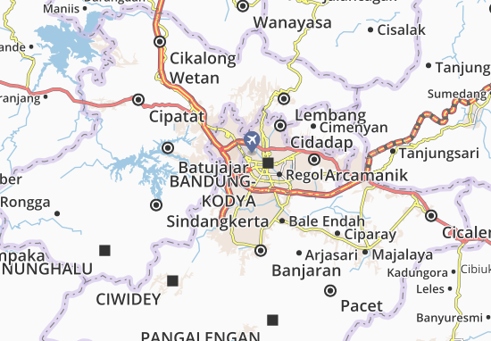 Karte Stadtplan Bandung Kulon