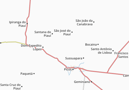 Karte Stadtplan Santana do Piauí
