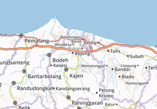 Kaart Plattegrond Kedungwuni