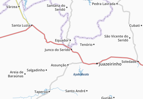 Mapa Junco do Seridó