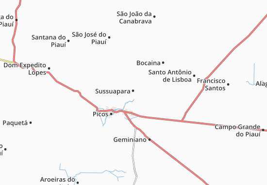 Karte Stadtplan Sussuapara