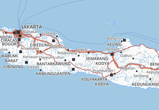 Karte Stadtplan Tegal