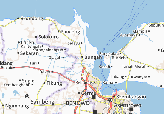 Karte Stadtplan Bungah