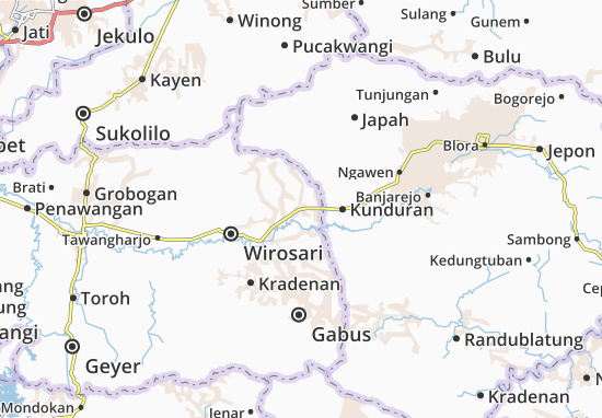 Kaart Plattegrond Ngaringan