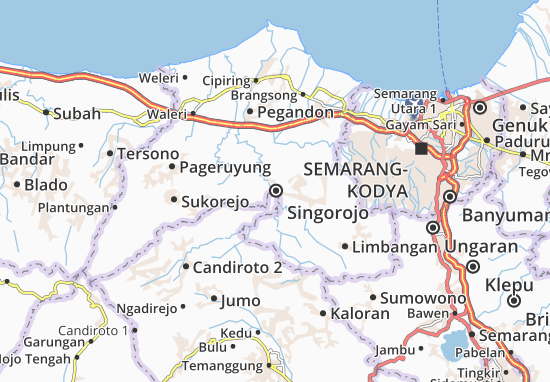 Karte Stadtplan Singorojo