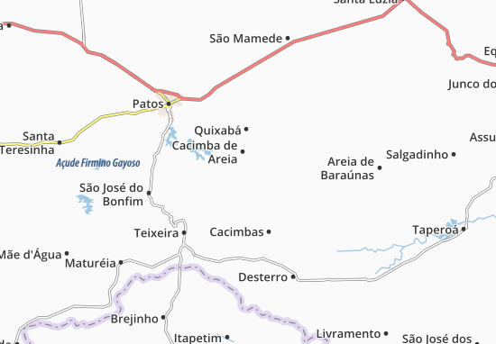 Cacimba de Areia Map