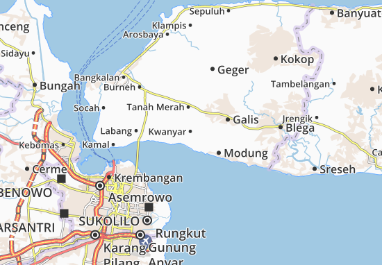 Karte Stadtplan Kwanyar