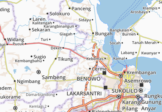 Kaart Plattegrond Duduk Sampeyan