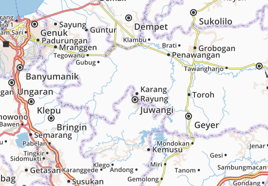 Kaart Plattegrond Karang Rayung