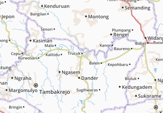 Mapa Bojonegoro