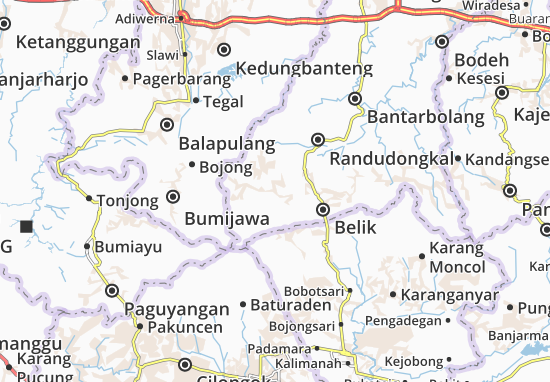 Karte Stadtplan Pulosari