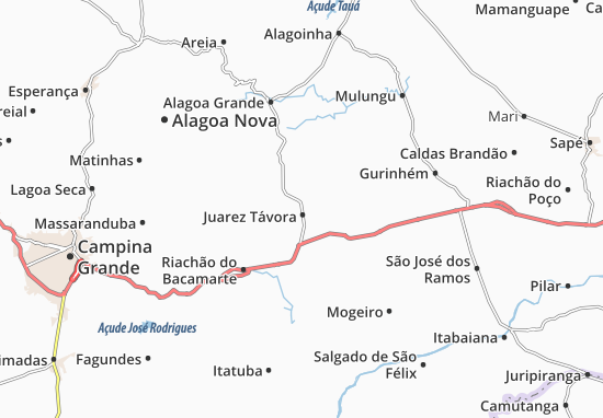 Kaart Plattegrond Juarez Távora