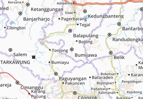 Karte Stadtplan Bumijawa