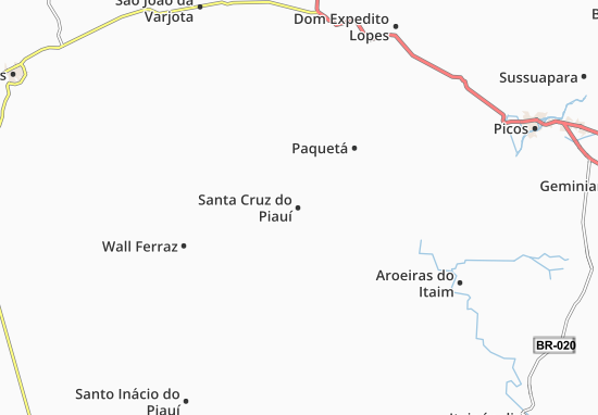 Karte Stadtplan Santa Cruz do Piauí