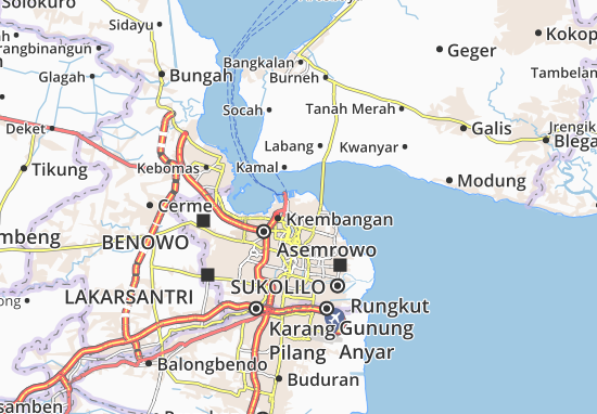 Karte Stadtplan Semampir