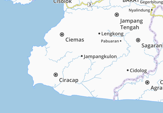 Karte Stadtplan Jampangkulon