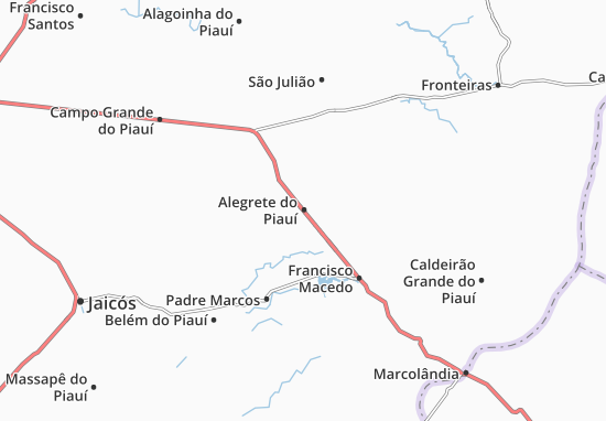 Mapa Alegrete do Piauí