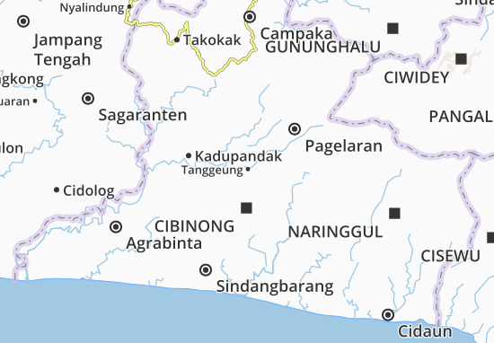 Karte Stadtplan Tanggeung