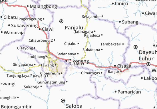 Kaart Plattegrond Sadananya