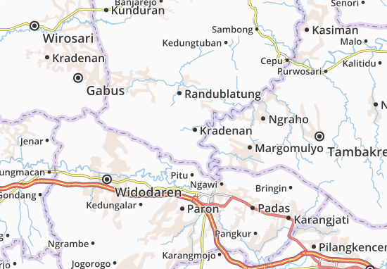Karte Stadtplan Kradenan
