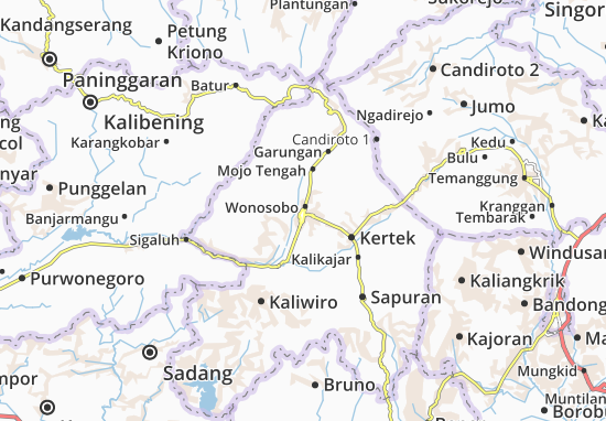 Kaart Plattegrond Wonosobo