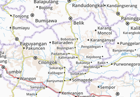 Karte Stadtplan Kutasari