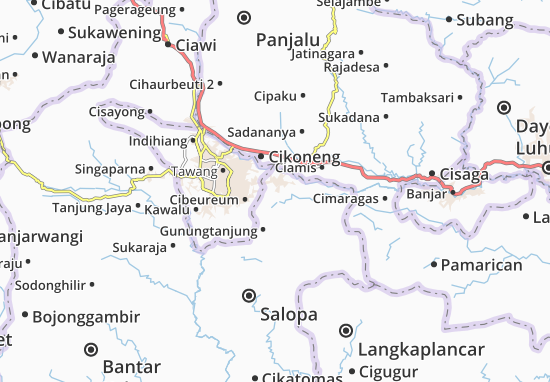 Kaart Plattegrond Manonjaya