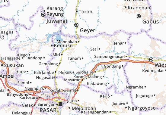 Mapa Tanom
