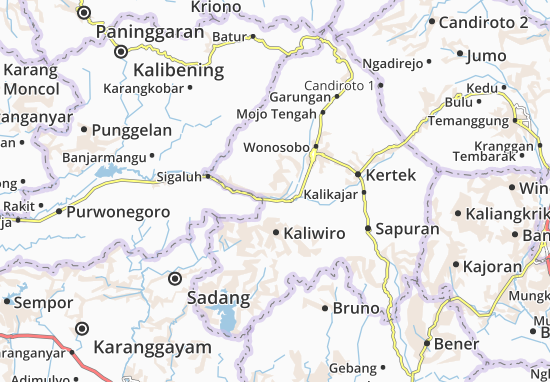 Karte Stadtplan Leksono